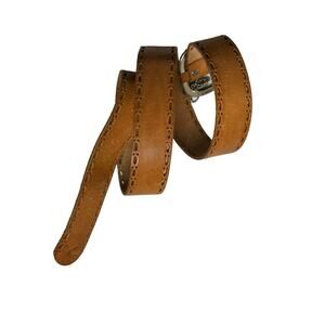 WCM‎ Dimensions sz large brown leather belt size large womens cutout